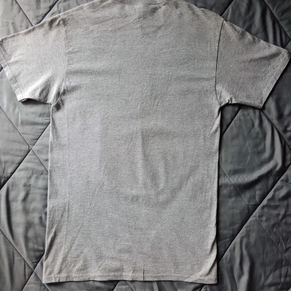 Men's Grey T-shirt Number One Grandpa #1 Grandfather American Flag Patriotic - Picture 7 of 9